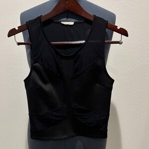 Black Sleeveless Crop Top